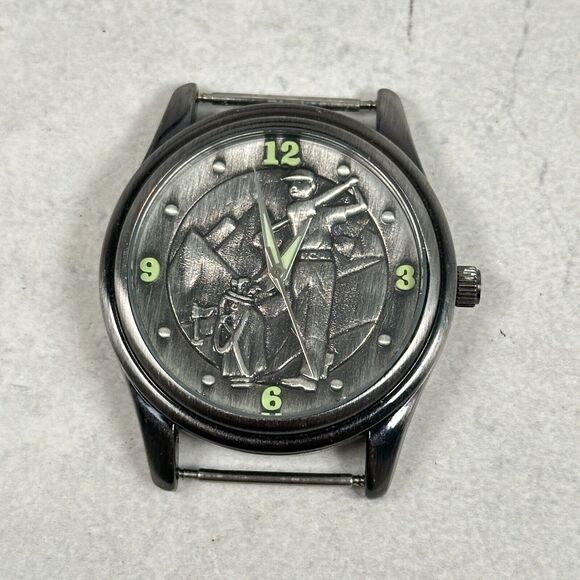 Avon Other - Avon Watch Mens 38mm Golf Gray Round Fathers Day Grandpa Gift New Battery